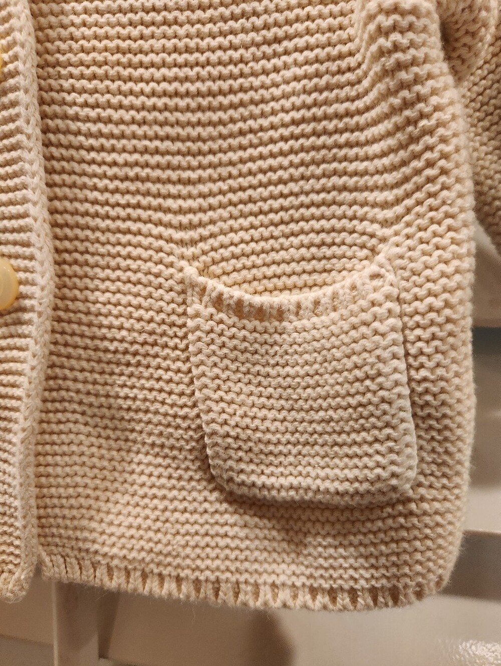 Baby Gap Cream Knit Hooded Baby Sweater, Size 3-6M - Picture 2 of 5